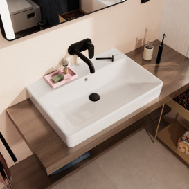 Раковина для ванної Hansgrohe Xanuia Q 70х48 см без отвору з переливом кераміка білий 60249450