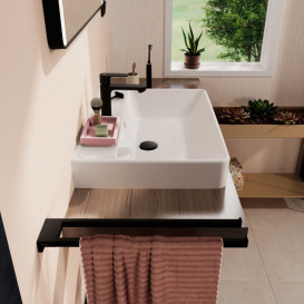 Раковина для ванной Hansgrohe Xanuia Q 65х48 см с отверстием и переливом керамика белый 60252450