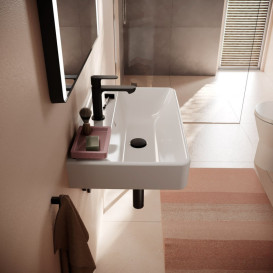 Раковина для ванної Hansgrohe Xanuia Q Compact 65х39 см з отвором та переливом кераміка білий 60617450