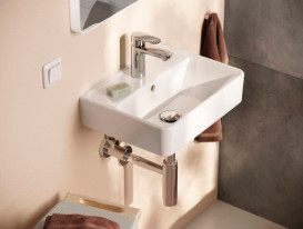 Раковина для ванной Hansgrohe Xanuia Q 45х34 см c отверстием и переливом керамика SmartClean белый 61007450