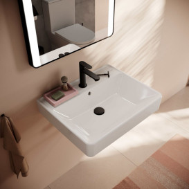 Раковина для ванної Hansgrohe Xanuia Q 60х48 см з отвором та переливом кераміка SmartClean білий 61010450