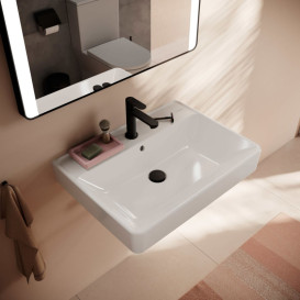 Раковина для ванной Hansgrohe Xanuia Q 65х48 см c отверстием и переливом керамика SmartClean белый 61011450