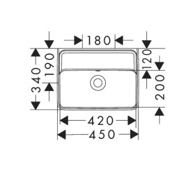 Раковина для ванной Hansgrohe Xanuia Q 45х34 см без отверстия с переливом керамика SmartClean белый 61140450