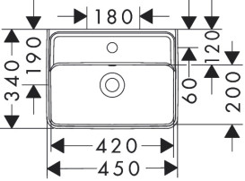 Раковина для ванной Hansgrohe Xanuia Q DIY 45х34 см керамика белый 60130455