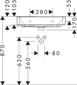 Раковина для ванной Hansgrohe Xanuia Q DIY 60х48 см керамика белый 60133455