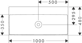 Раковина для ванної Hansgrohe Xelu Q 100х48 см без отворів без переливу кераміка SmartClean білий 61041450