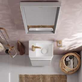 Раковина для ванної Hansgrohe Xelu Q 36х25 см полиця зліва кераміка SmartClean білий 61085450