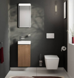 Раковина для ванной Hansgrohe Xelu Q 36х25 см полка слева керамика белый 60315450