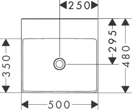 Раковина для ванної Hansgrohe Xelu Q 50х48 см без отвору та без переливу кераміка SmartClean білий 61015450