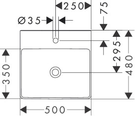 Раковина для ванної Hansgrohe Xelu Q 50х48 см кераміка білий 60316450