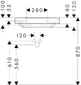 Раковина для ванної Hansgrohe Xelu Q 60х48 см кераміка білий 60317450