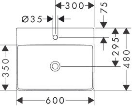Раковина для ванної Hansgrohe Xelu Q 60х48 см кераміка білий 60317450
