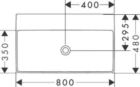 Раковина для ванної Hansgrohe Xelu Q 80х48 см без отвору та без переливу кераміка SmartClean білий 61023450