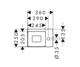Раковина для ванной Hansgrohe Xevolos E 36х25 см отверстие справа керамика SmartClean белый 61086450