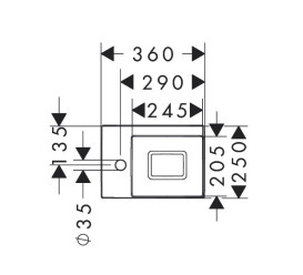Раковина для ванной Hansgrohe Xevolos E 36х25 см отверстие слева керамика SmartClean белый 61087450