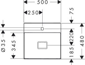 Раковина для ванної Hansgrohe Xevolos E 50х48 см з отвором без переливу кераміка SmartClean білий 61090450