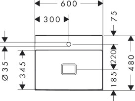 Раковина для ванної Hansgrohe Xevolos E 60х48 см з отвором без переливу кераміка SmartClean білий 61092450