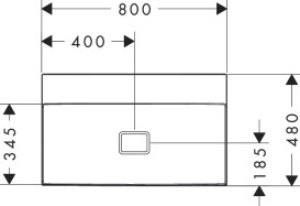 Раковина для ванної Hansgrohe Xevolos E 80х48 см без отвору без переливу кераміка SmartClean білий 61097450