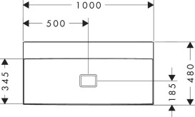 Раковина для ванної Hansgrohe Xevolos E 100х48 см без отвору без переливу кераміка SmartClean білий 61103450