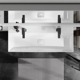 Раковина для ванної Hansgrohe Xevolos E 120х48 см з 2 отворами кераміка SmartClean білий 61106450