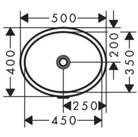 Раковина для ванной Hansgrohe Xuniva D под столешницу 45х35 см керамика белый 60152450