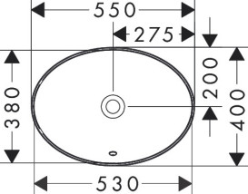 Раковина для ванної Hansgrohe Xuniva D 55х40 см білий кераміка 60156450