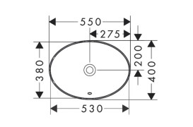 Раковина для ванной Hansgrohe Xuniva D 55х40 см керамика SmartClean белый 61058450