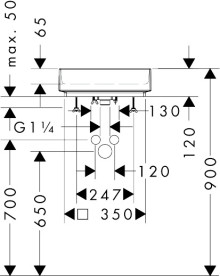 Раковина для ванной Hansgrohe Xuniva Evo E 40х40 см керамика SmartClean HygieneEffect белый 63007450