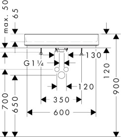 Раковина для ванной Hansgrohe Xuniva Evo E 65х40 см керамика SmartClean HygieneEffect белый 63015450