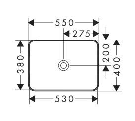 Раковина для ванной Hansgrohe Xuniva Q 55х40 см керамика белый 60168450