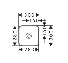 Раковина для ванної Hansgrohe Xuniva Q 30х30 см кераміка білий 60167450