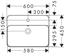 Раковина для ванной Hansgrohe Xuniva Q 60х45 см керамика белый 60172450