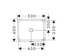 Раковина для ванної Hansgrohe Xuniva Q 45х35 см під стільницю кераміка SmartClean білий 61052450
