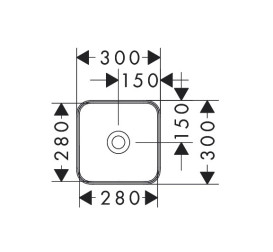 Раковина для ванної Hansgrohe Xuniva Q 30х30 см кераміка SmartClean білий 61074450