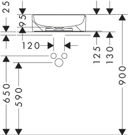 Раковина для ванной Hansgrohe Xuniva S SmartClean Ø40 см керамика белый 61071450