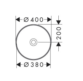 Раковина для ванной Hansgrohe Xuniva S Ø40 см керамика белый 60164450