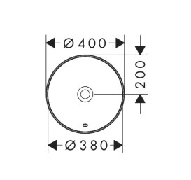 Раковина для ванної Hansgrohe Xuniva S ⌀40 см кераміка білий 60155450