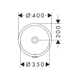 Раковина для ванной Hansgrohe Xuniva S ⌀35 см под столешницу керамика белый 60151450