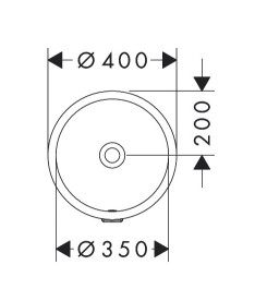 Раковина для ванної Hansgrohe Xuniva S ⌀35 см під стільницю кераміка SmartClean білий 61046450