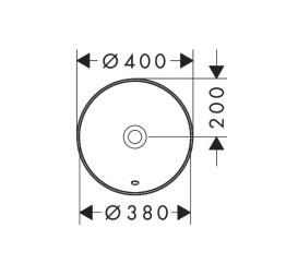 Раковина для ванної Hansgrohe Xuniva S ⌀40 см кераміка SmartClean білий 61054450