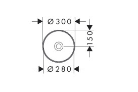 Раковина для ванной Hansgrohe Xuniva S ⌀30 см керамика SmartClean белый 61070450