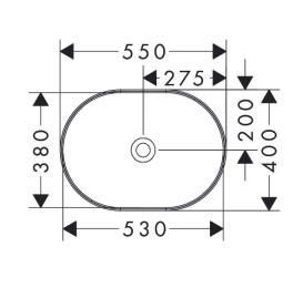 Раковина для ванной Hansgrohe Xuniva U SmartClean 55х40 см керамика белый 61073450