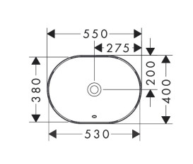 Раковина для ванної Hansgrohe Xuniva U 55х40 см кераміка білий 60157450
