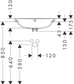 Раковина для ванної Hansgrohe Xuniva U 55х45 см кераміка білий 60161450
