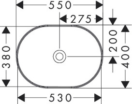 Раковина для ванної Hansgrohe Xuniva U 55х40 см кераміка білий 60166450