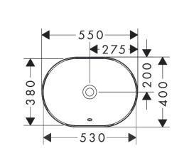 Раковина для ванної Hansgrohe Xuniva U 55х40 см кераміка SmartClean білий 61062450