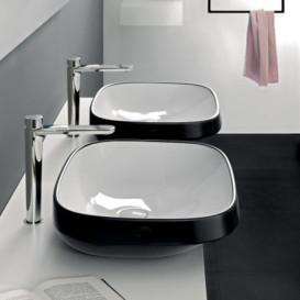 Раковина для ванной Hatria Abito 58x45 см фаянс цвет цемент A0YXXA07