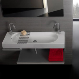 Раковина для ванной Hatria Area 100x35 см керамика белый 00Y0W501