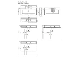 Раковина для ванной Hatria Bahia 13 100x46,5 см керамика белый BH1000465011TS0