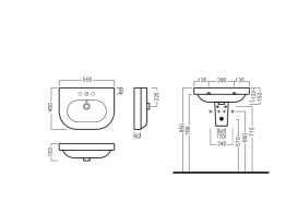 Раковина для ванной Hatria Daytime 45х37,8 см керамика белый 00YXBM01